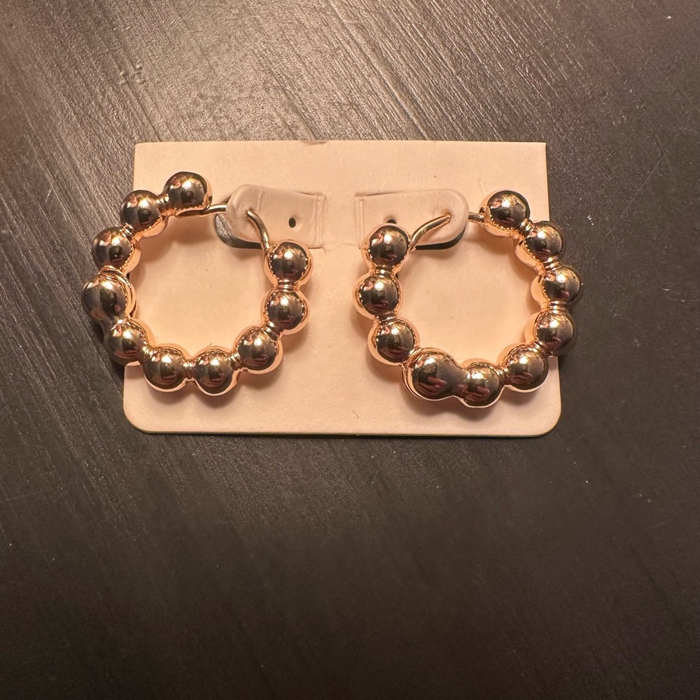Anthropologie gold hoop earrings